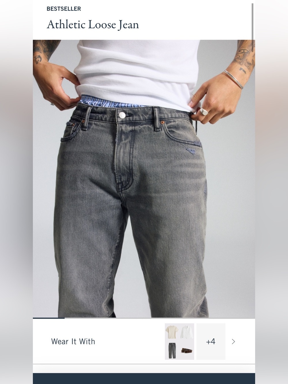 Abercrombie and fitch athletic loose Jean